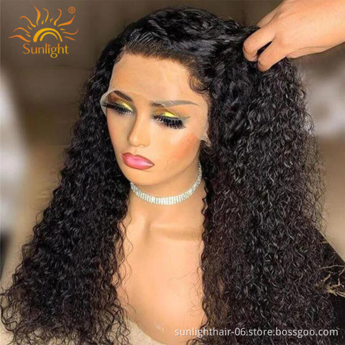 Sunlight Healthy Remi Human Hair INDIAN Lace Front Wigs  Soft Human Hair Curly Lace Front Wigs